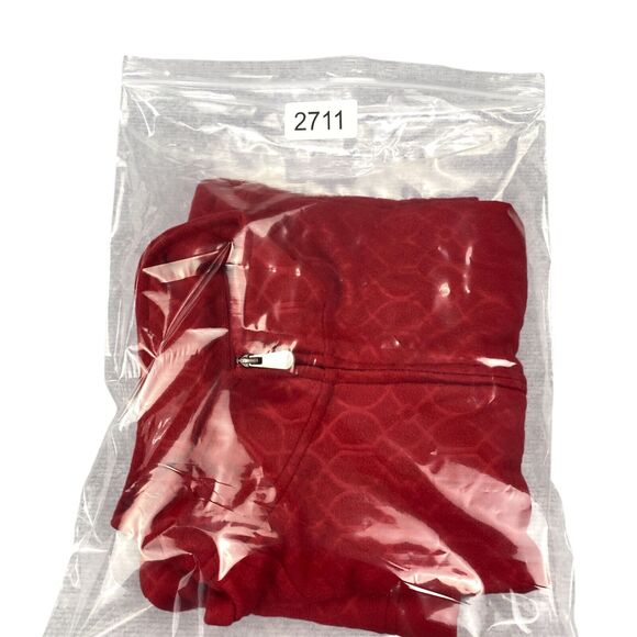 Croft Barrow Womens Fleece Vest Zip Mock Neck Size XL  Red -Retail: $36 - Picture 10 of 11